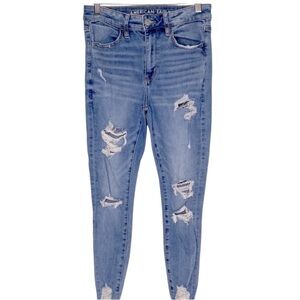 American Eagle Hi-Rise Jegging Women's Distressed Jeans | Sz 6 Short